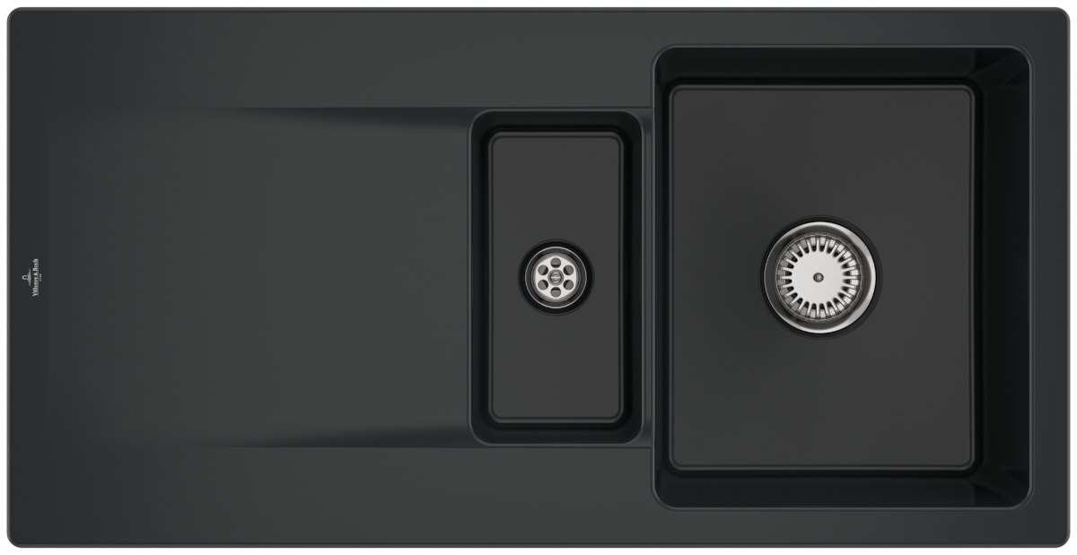 Villeroy & Boch Siluet 60 R – vestavný dřez, barva Pure Black