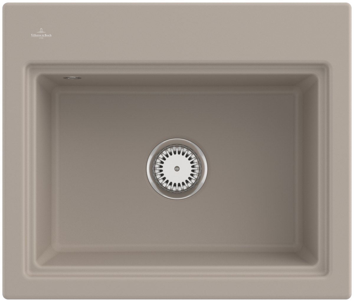 Villeroy & Boch Subway Style 60 S (odkapávač broušený hliník) – vestavný dřez, barva Almond