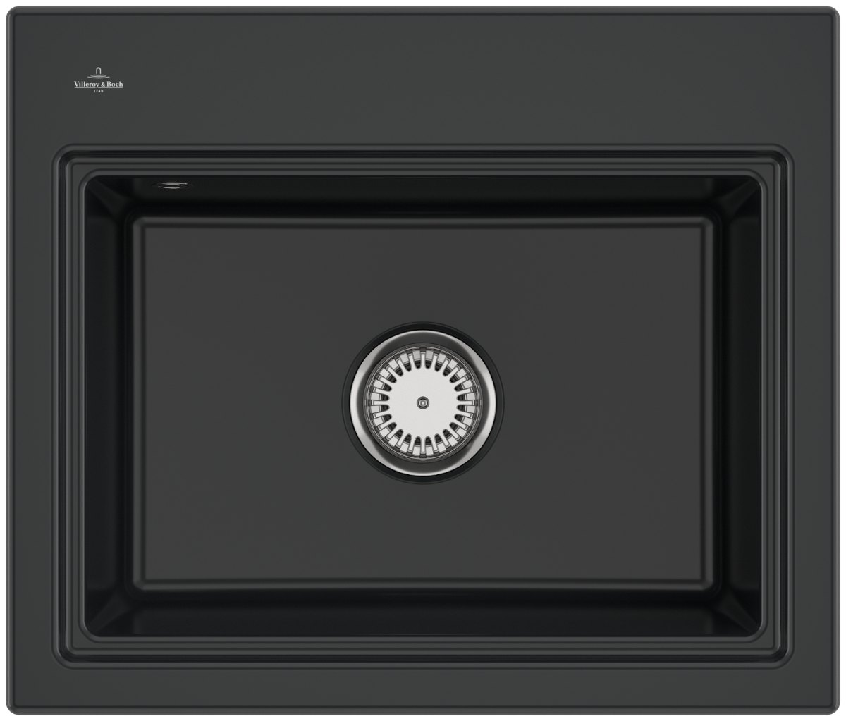 Villeroy & Boch Subway Style 60 S (odkapávač antracit) – vestavný dřez, barva Pure Black
