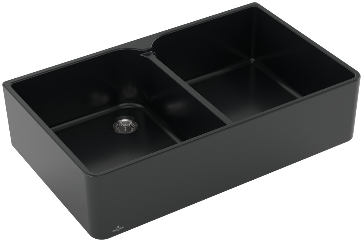 Villeroy & Boch Farmhouse 90 X – dvoudřez, barva Pure Black