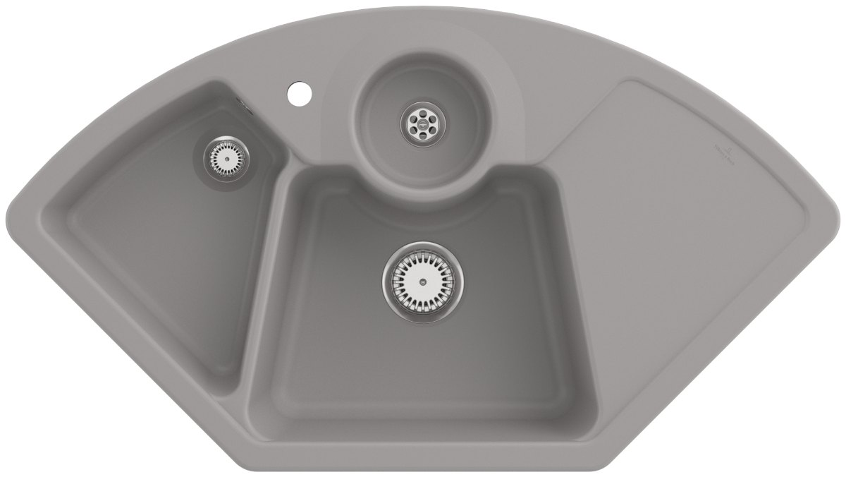 Villeroy & Boch Solo corner – rohový dřez, barva Fossil