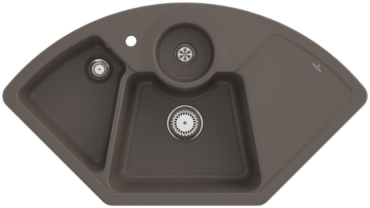 Villeroy & Boch Solo corner – rohový dřez, barva Timber