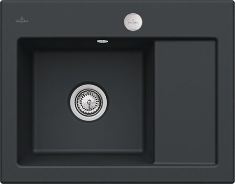 Villeroy & Boch Subway 45 Compact – vestavný dřez, barva Pure Black – pohled 3