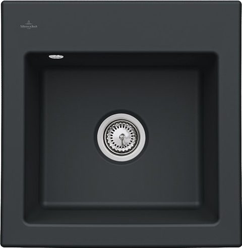 Villeroy & Boch Subway 50 S – vestavný dřez, barva Pure Black – pohled 2
