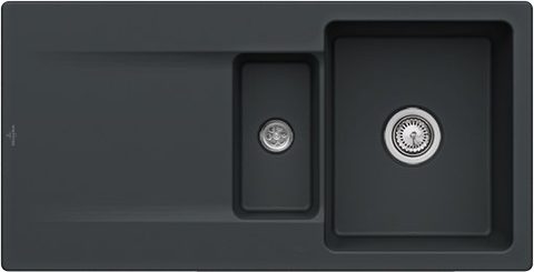 Villeroy & Boch Siluet 60 R – vestavný dřez, barva Pure Black – pohled 2