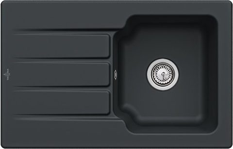 Villeroy & Boch Architectura 45 – vestavný dřez, barva Pure Black – pohled 2