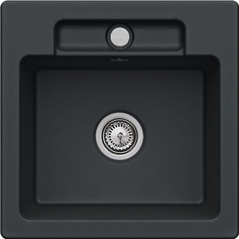 Villeroy & Boch Siluet 50 S – vestavný dřez, barva Pure Black – pohled 1