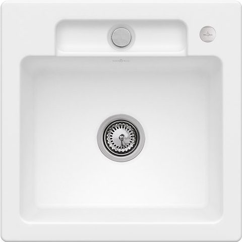Villeroy & Boch Siluet 50 S – vestavný dřez, barva Stone White – pohled 4