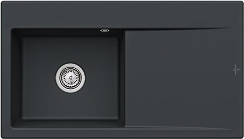 Villeroy & Boch Subway Style 50 – vestavný dřez, barva Pure Black – pohled 2