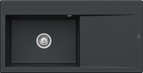 Villeroy & Boch Subway Style 60 – vestavný dřez, barva Pure Black – pohled 2