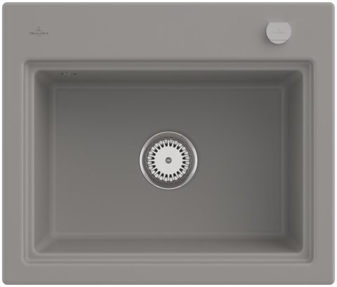 Villeroy & Boch Subway Style 60 S (odkapávač broušený hliník) – vestavný dřez, barva Fossil – pohled 4