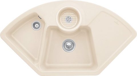 Villeroy & Boch Solo corner – rohový dřez, barva Ivory – pohled 2