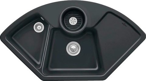 Villeroy & Boch Solo corner – rohový dřez, barva Pure Black – pohled 2