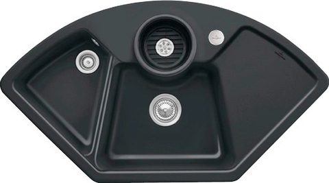 Villeroy & Boch Solo corner – rohový dřez, barva Pure Black – pohled 4