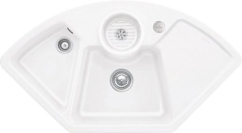 Villeroy & Boch Solo corner – rohový dřez, barva Stone White – pohled 4