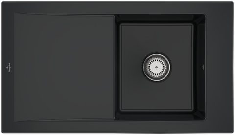 Villeroy & Boch Timeline 50 – vestavný dřez, barva Pure Black – pohled 1