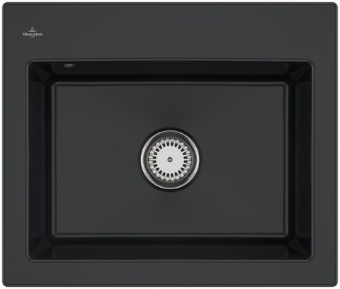 Villeroy & Boch Subway 60 S – vestavný dřez, barva Pure Black – pohled 1