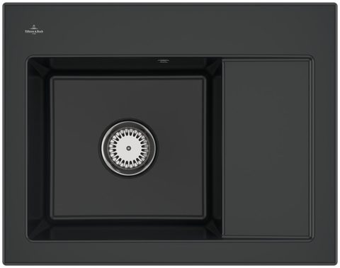 Villeroy & Boch Subway 45 Compact – vestavný dřez, barva Pure Black – pohled 1