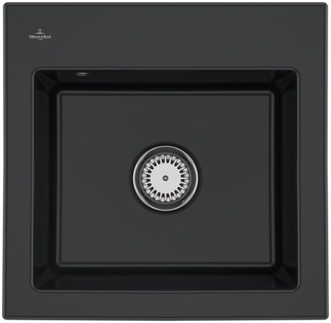 Villeroy & Boch Subway 50 S – vestavný dřez, barva Pure Black – pohled 1