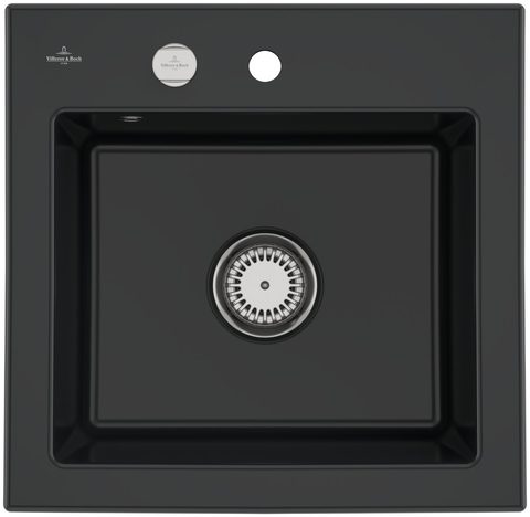 Villeroy & Boch Subway 50 S – vestavný dřez, barva Pure Black – pohled 3