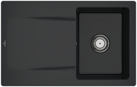 Villeroy & Boch Siluet 45 – vestavný dřez, barva Pure Black – pohled 1