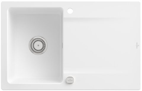 Villeroy & Boch Siluet 45 – vestavný dřez, barva Stone White – pohled 3