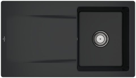 Villeroy & Boch Siluet 50 – vestavný dřez, barva Pure Black – pohled 1