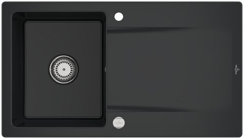 Villeroy & Boch Siluet 50 – vestavný dřez, barva Pure Black – pohled 3