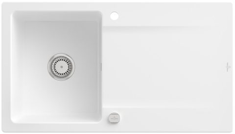 Villeroy & Boch Siluet 50 – vestavný dřez, barva Stone White – pohled 3