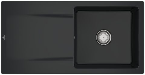 Villeroy & Boch Siluet 60 – vestavný dřez, barva Pure Black – pohled 1