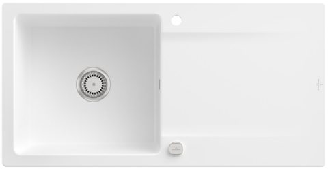 Villeroy & Boch Siluet 60 – vestavný dřez, barva Stone White – pohled 3