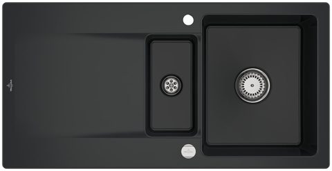 Villeroy & Boch Siluet 60 R – vestavný dřez, barva Pure Black – pohled 4
