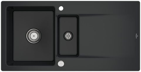 Villeroy & Boch Siluet 60 R – vestavný dřez, barva Pure Black – pohled 3
