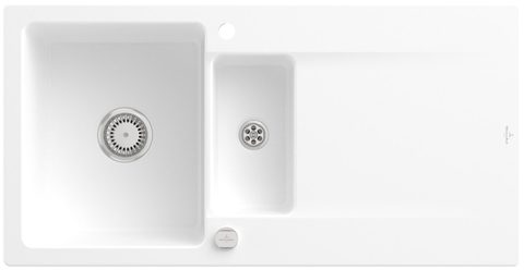 Villeroy & Boch Siluet 60 R – vestavný dřez, barva Stone White – pohled 3