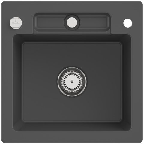 Villeroy & Boch Siluet 50 S – vestavný dřez, barva Graphite – pohled 2