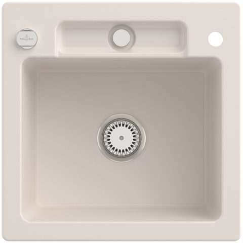 Villeroy & Boch Siluet 50 S – vestavný dřez, barva Crema – pohled 3