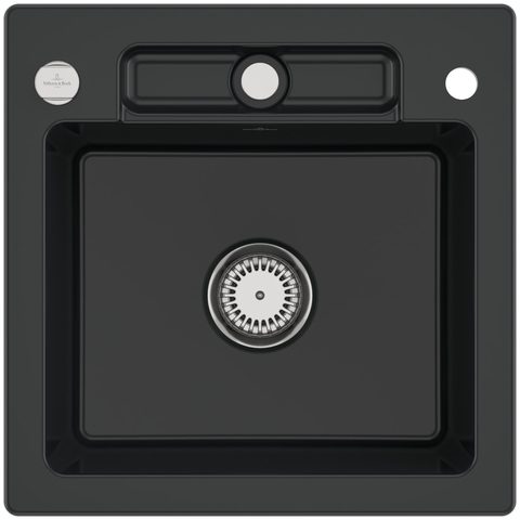 Villeroy & Boch Siluet 50 S – vestavný dřez, barva Pure Black – pohled 2