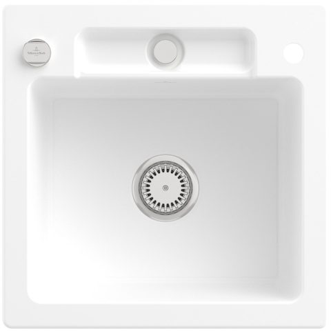 Villeroy & Boch Siluet 50 S – vestavný dřez, barva Stone White – pohled 3