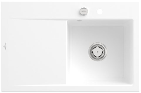 Villeroy & Boch Subway Style 45 – vestavný dřez, barva Stone White – pohled 4