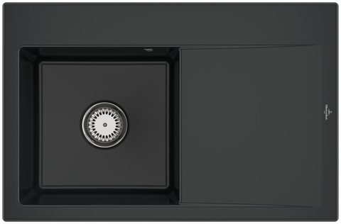 Villeroy & Boch Subway Style 45 – vestavný dřez, barva Pure Black – pohled 1