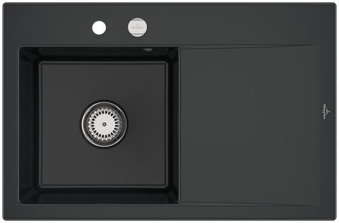 Villeroy & Boch Subway Style 45 – vestavný dřez, barva Pure Black – pohled 2