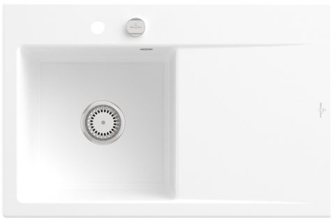 Villeroy & Boch Subway Style 45 – vestavný dřez, barva Stone White – pohled 2