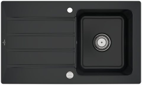 Villeroy & Boch Architectura 50 – vestavný dřez, barva Pure Black – pohled 4