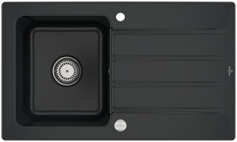 Villeroy & Boch Architectura 50 – vestavný dřez, barva Pure Black – pohled 3