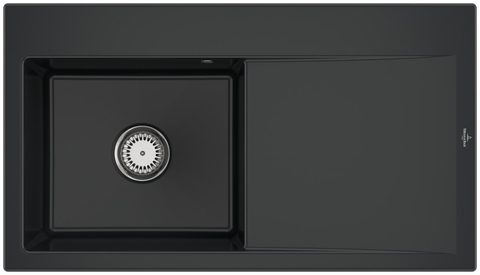 Villeroy & Boch Subway Style 50 – vestavný dřez, barva Pure Black – pohled 1