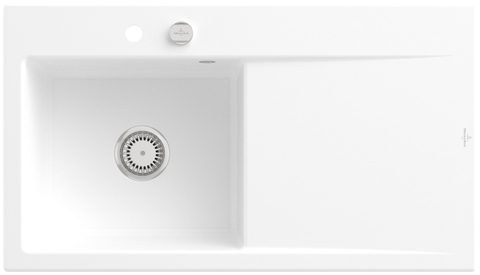 Villeroy & Boch Subway Style 50 – vestavný dřez, barva Stone White – pohled 3