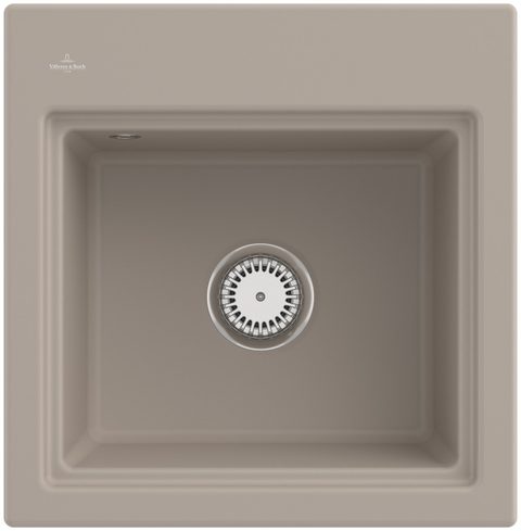 Villeroy & Boch Subway Style 50 S (odkapávač broušený hliník) – vestavný dřez, barva Almond