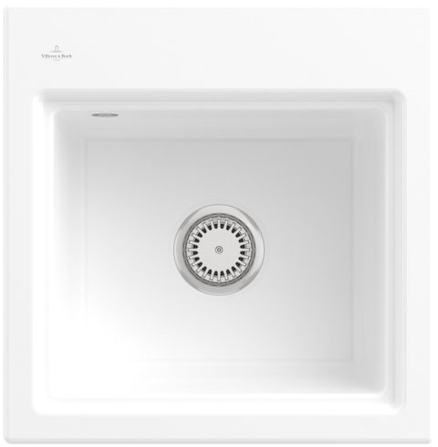 Villeroy & Boch Subway Style 50 S (odkapávač antracit) – vestavný dřez, barva White Alpin