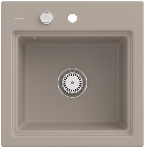 Villeroy & Boch Subway Style 50 S (odkapávač antracit) – vestavný dřez, barva Almond – pohled 2