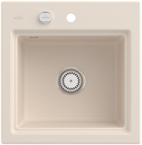 Villeroy & Boch Subway Style 50 S (odkapávač antracit) – vestavný dřez, barva Ivory – pohled 2